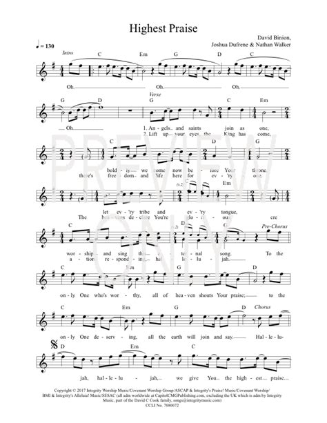 highest praise lyrics|Highest Praise Chords .